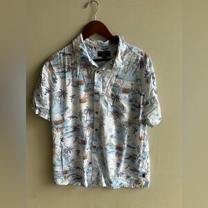 Margaritaville Palm Tree Print Men's Hawaiian 🌺 Shirt